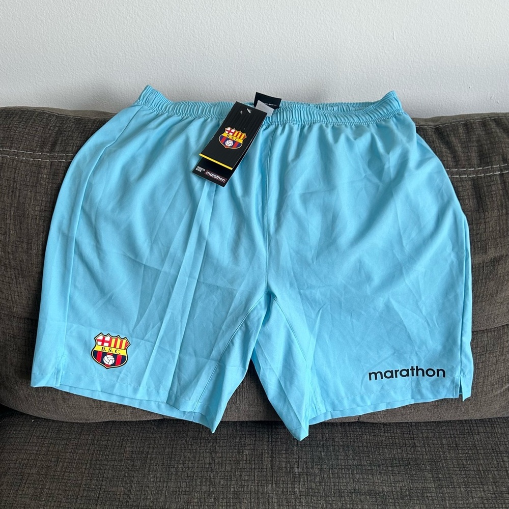Marathon Authentic Barcelona Guayaquil Ecuador Soccer Blue Shorts Men’s Sz: XL